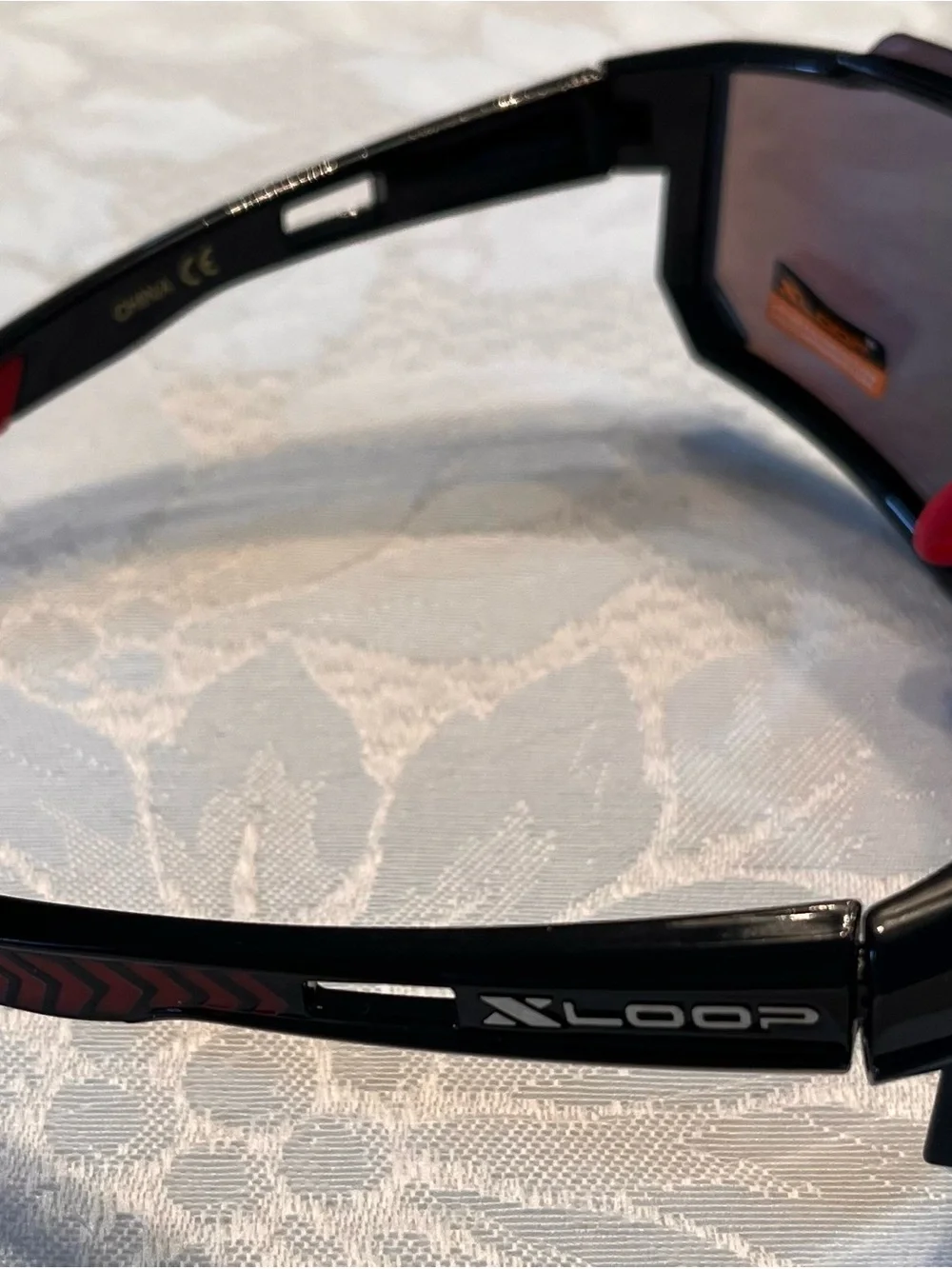 Sport Shield Sunglasses - Red/Orange Mirrored Lens